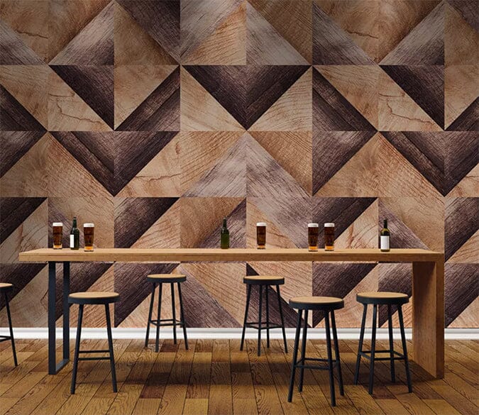 3D Wooden Triangle 2498 Wall Murals Wallpaper AJ Wallpaper 2 