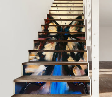3D Vintage Painted Butterfly 2191 Skromova Marina Stair Risers