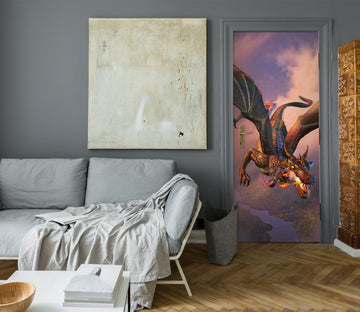 3D Flying Dragon 112132 Jerry LoFaro Door Mural