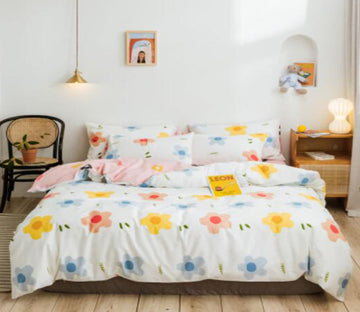 3D Colored Flowers 17060 Bed Pillowcases Quilt