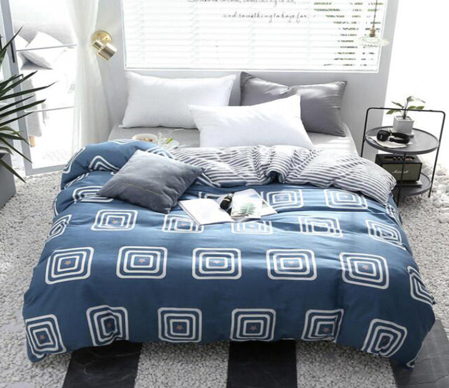 3D Square 3187 Bed Pillowcases Quilt