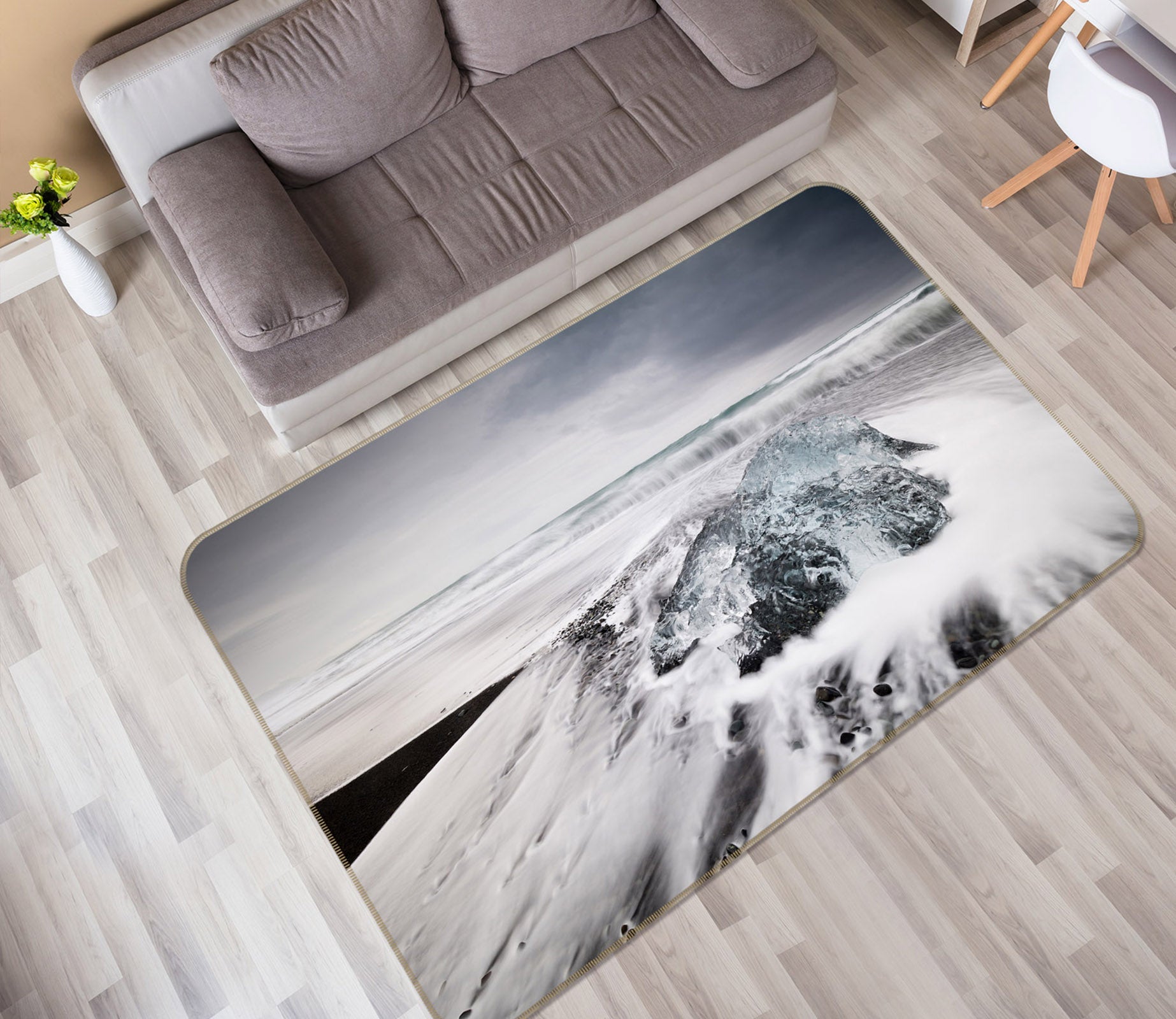 3D Water Stone 35180 Non Slip Rug Mat