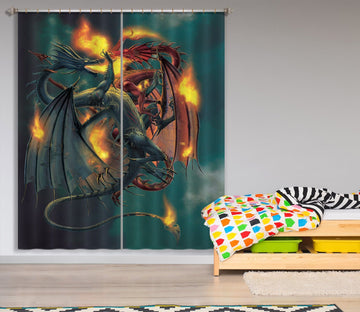 3D Clash Of The Titans 023 Vincent Hie Curtain Curtains Drapes Curtains AJ Creativity Home 