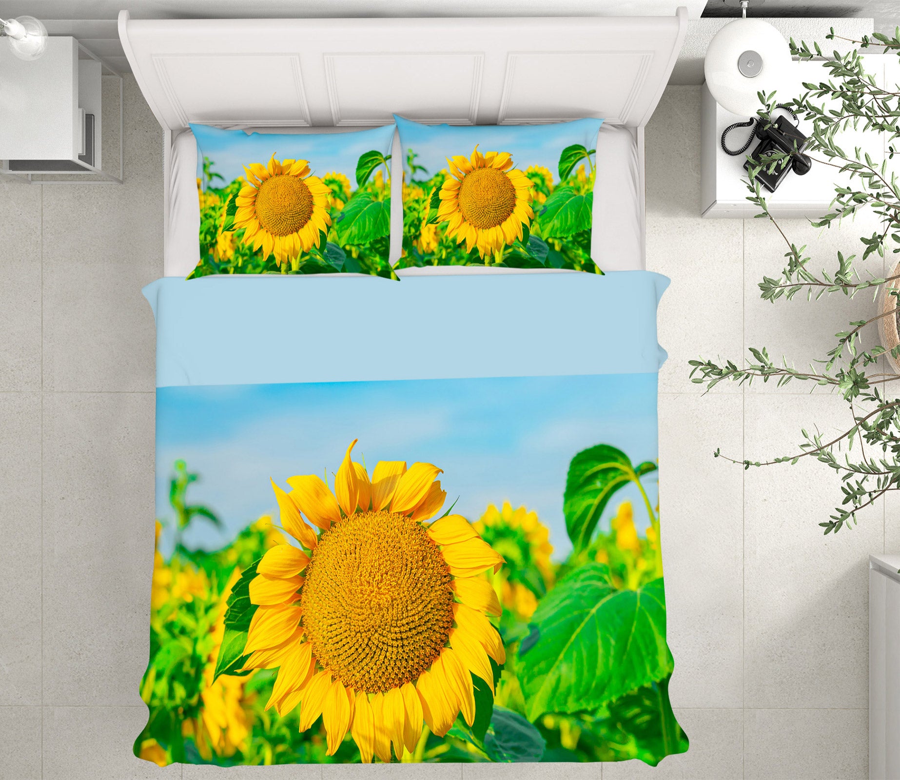 3D Sunflower 59152 Bed Pillowcases Quilt