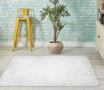 3D White Brick 31104 Non Slip Rug Mat