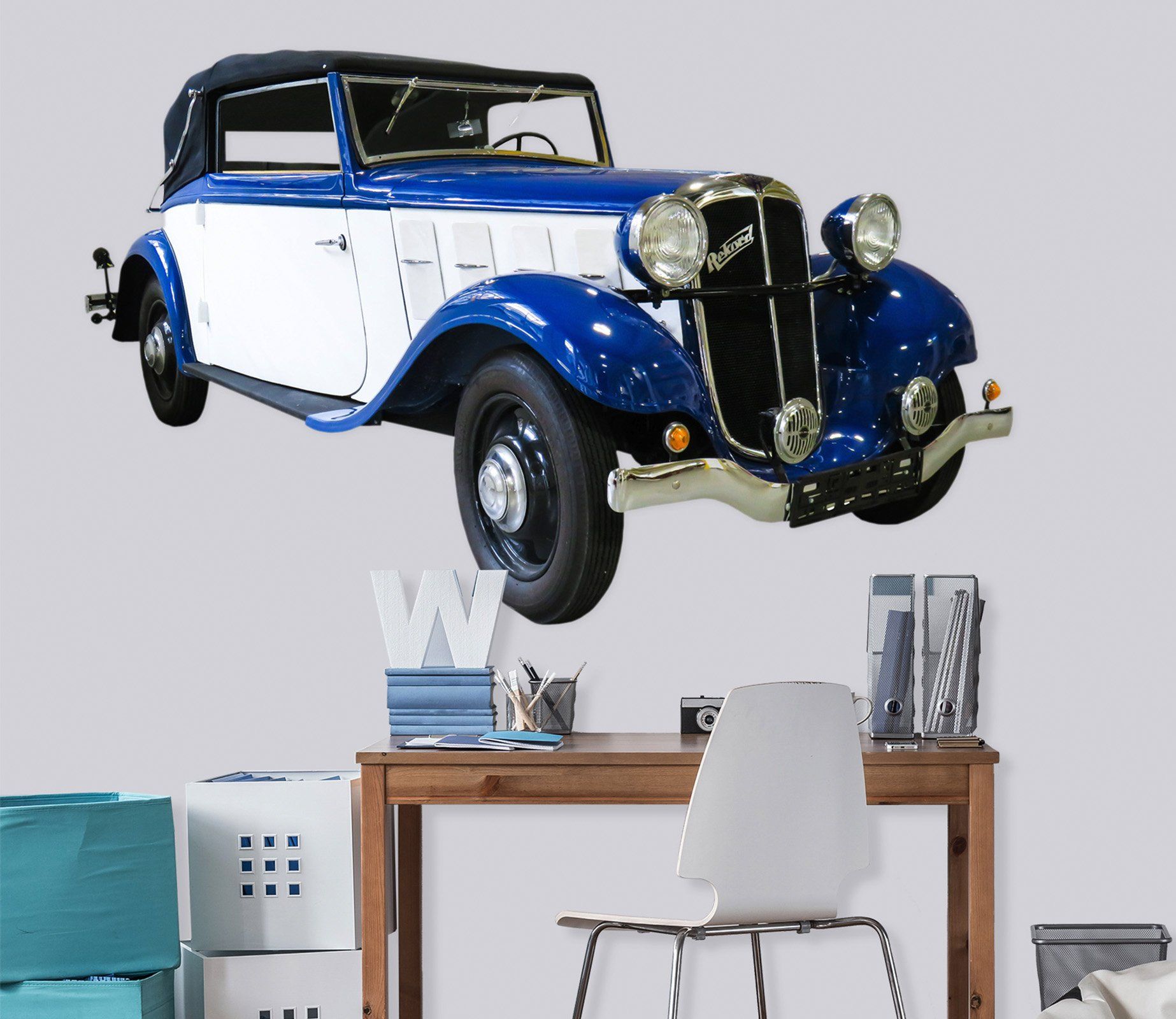 3D Vehicle Blue And White 0254 Vehicles Wallpaper AJ Wallpaper 