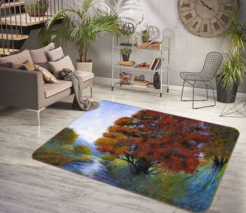 3D Forest Stream 111 Michael Tienhaara Rug Non Slip Rug Mat Mat AJ Creativity Home 