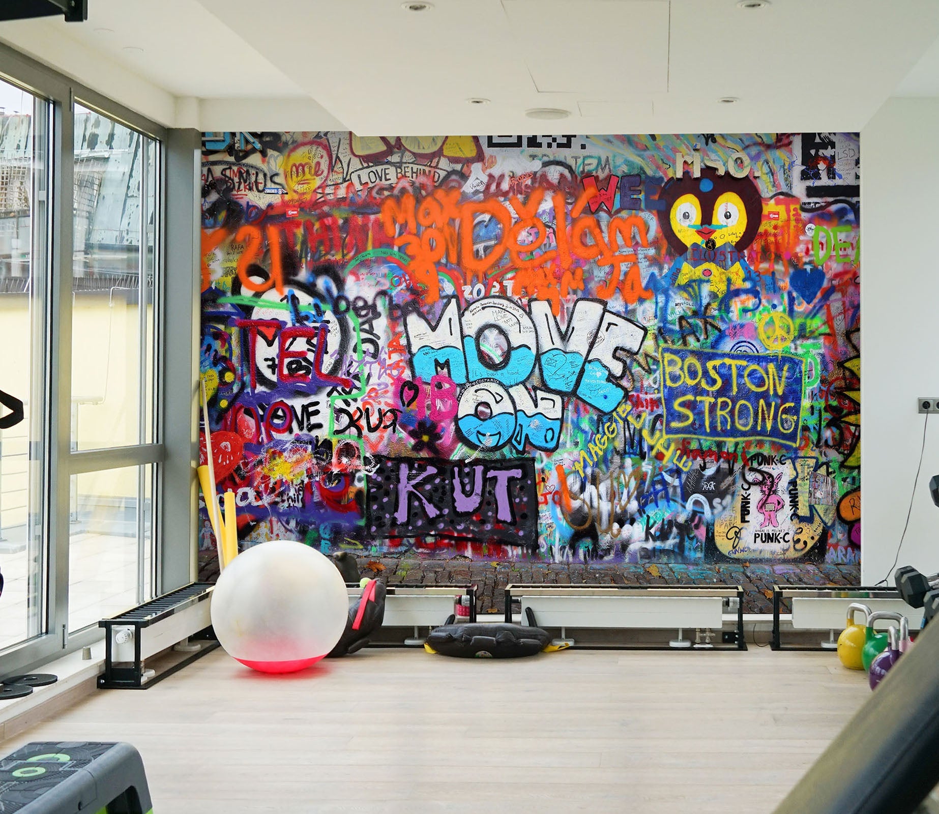 3D Colored Letters 066 Wall Murals Wallpaper AJ Wallpaper 2 