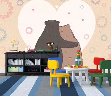 3D Love Bear 2184 Wall Murals Wallpaper AJ Wallpaper 2 