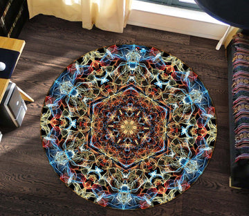 3D Pattern Totem 74276 Round Non Slip Rug Mat