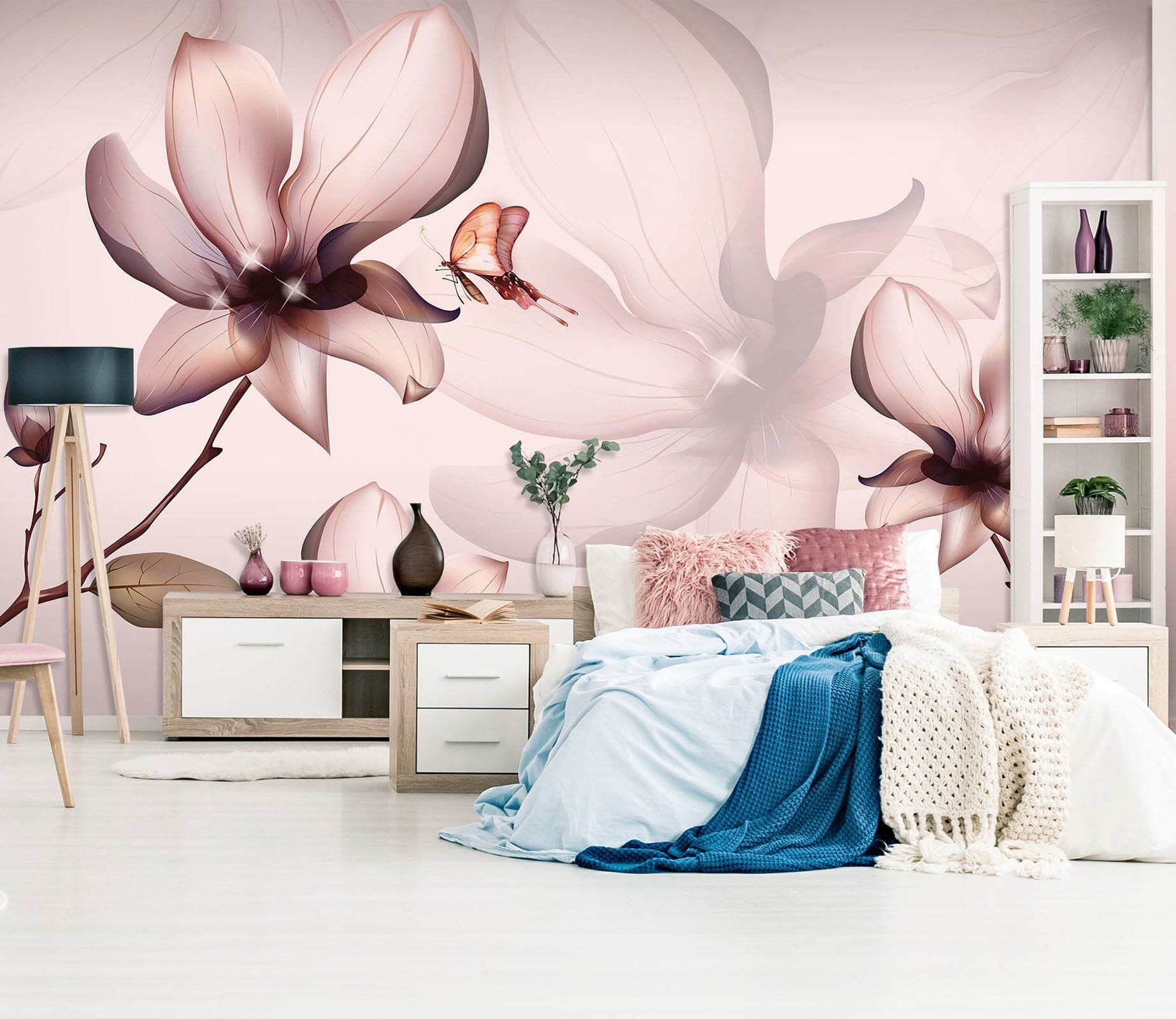 3D Transparent Petals 1710 Wall Murals Wallpaper AJ Wallpaper 2 