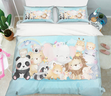 3D Animals 61069 Bed Pillowcases Quilt