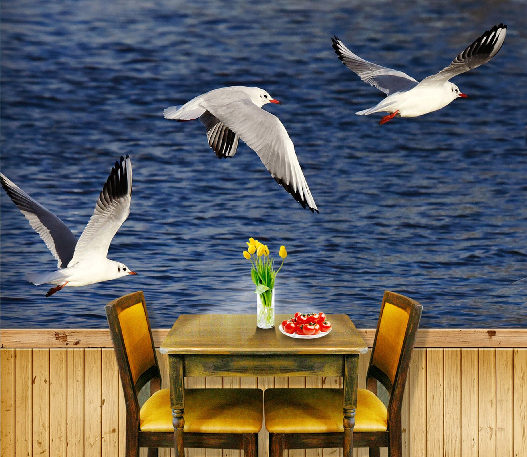 3D Seagull Flying 261 Wall Murals Wallpaper AJ Wallpaper 2 