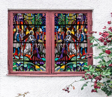 3D Church Compassion 324 Window Film Print Sticker Cling Stained Glass UV Block