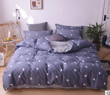 3D Dark Gray Triangle 40001 Bed Pillowcases Quilt