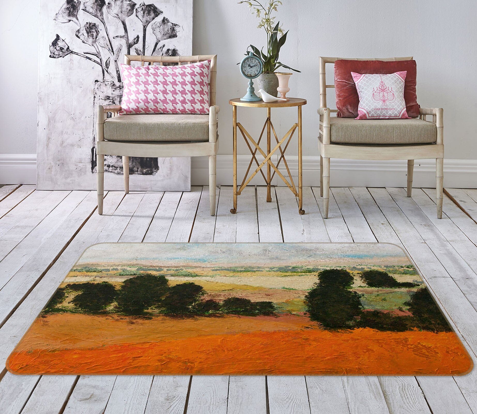 3D Prairie Tree 1077 Allan P. Friedlander Rug Non Slip Rug Mat Mat AJ Creativity Home 