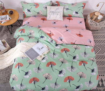 3D Ginkgo Leaf Pattern 2191 Bed Pillowcases Quilt