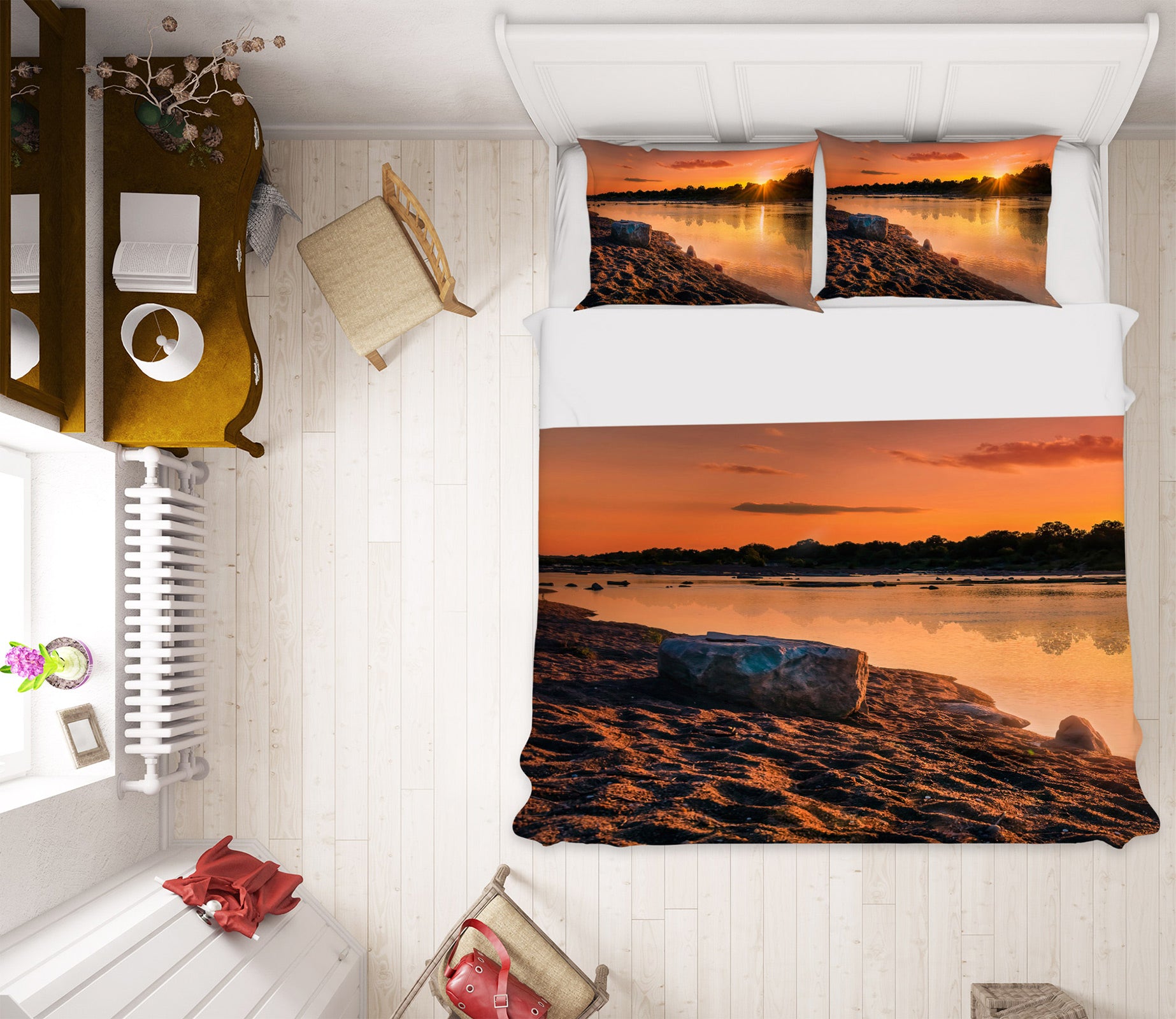 3D Lakeside Stone 8533 Beth Sheridan Bedding Bed Pillowcases Quilt