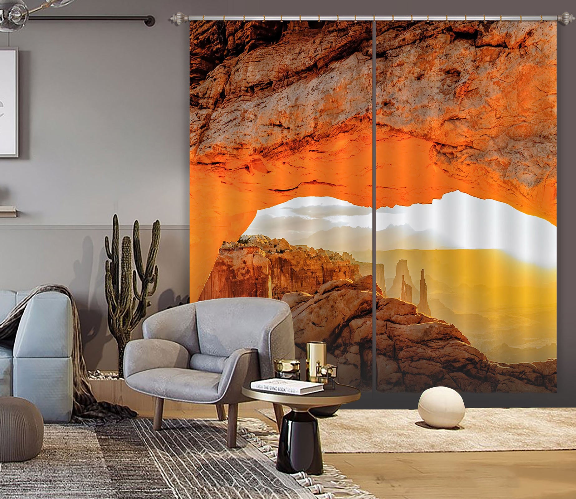 3D Mountain Stone 5332 Beth Sheridan Curtain Curtains Drapes