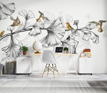3D Sketch Bird 1035 Wall Murals
