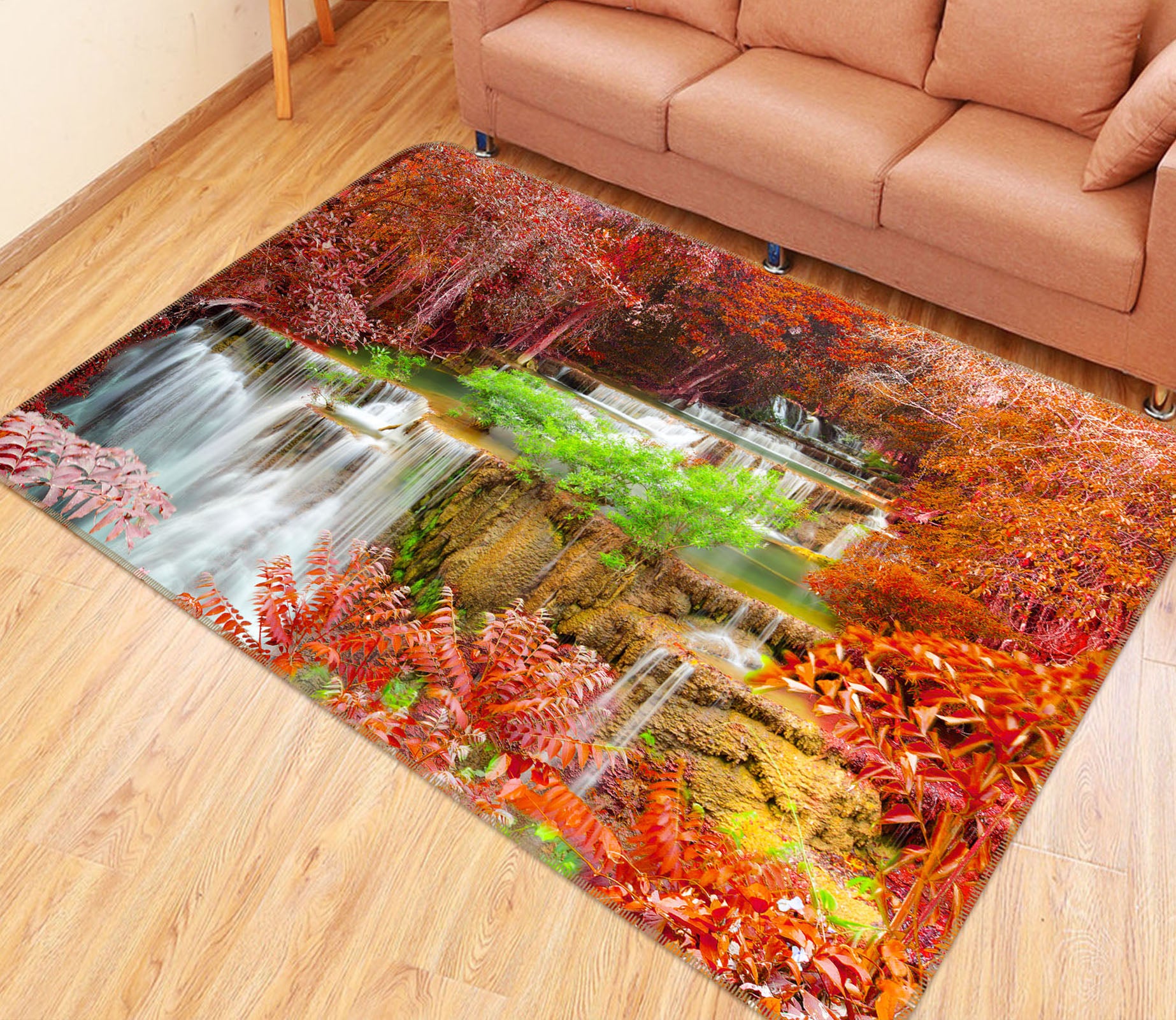 3D Tree Waterfall 29152 Non Slip Rug Mat