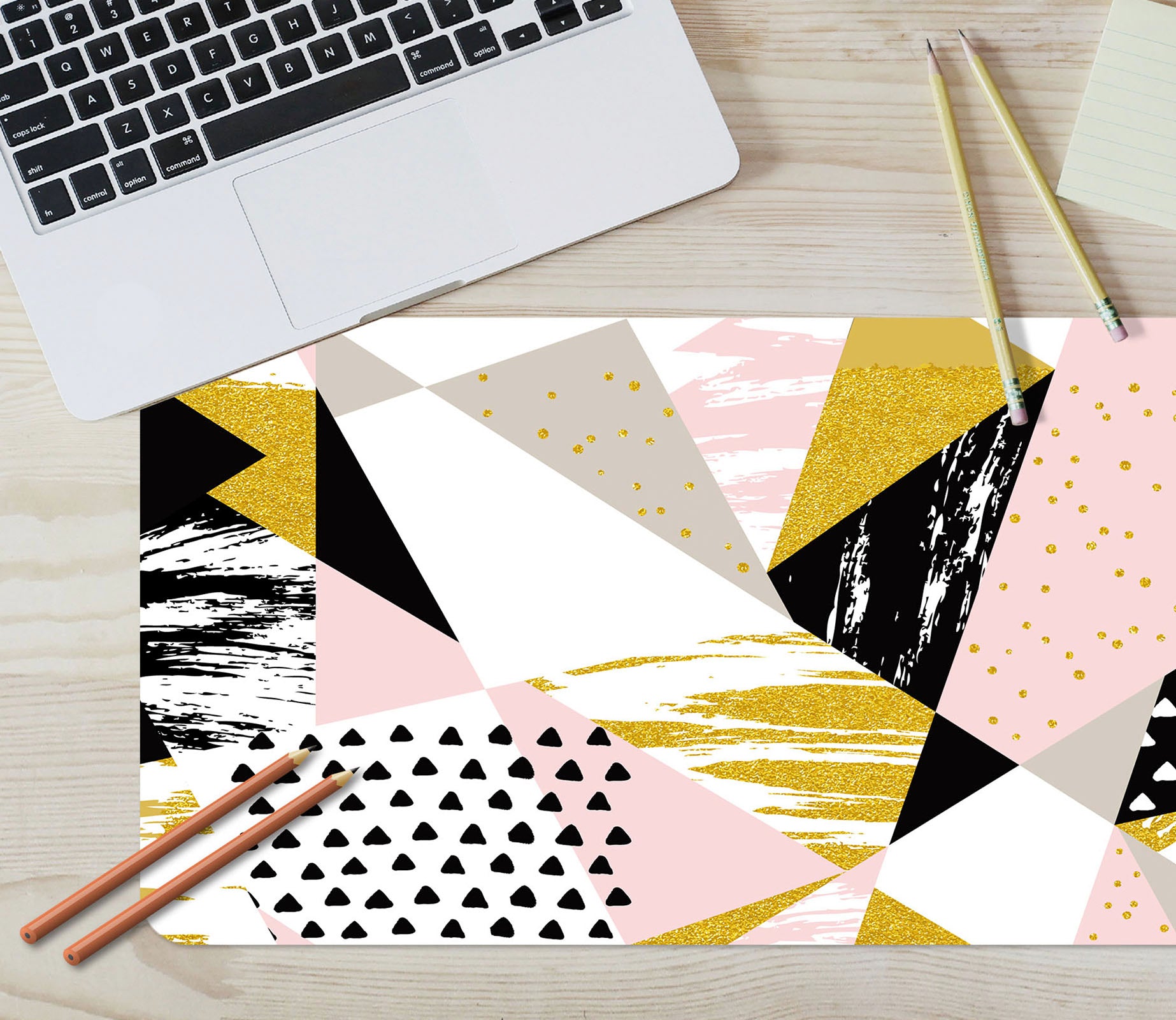 3D Triangle Pattern 17179 Desk Mat