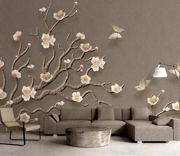 3D Branch Flower 1284 Wall Murals Wallpaper AJ Wallpaper 2 