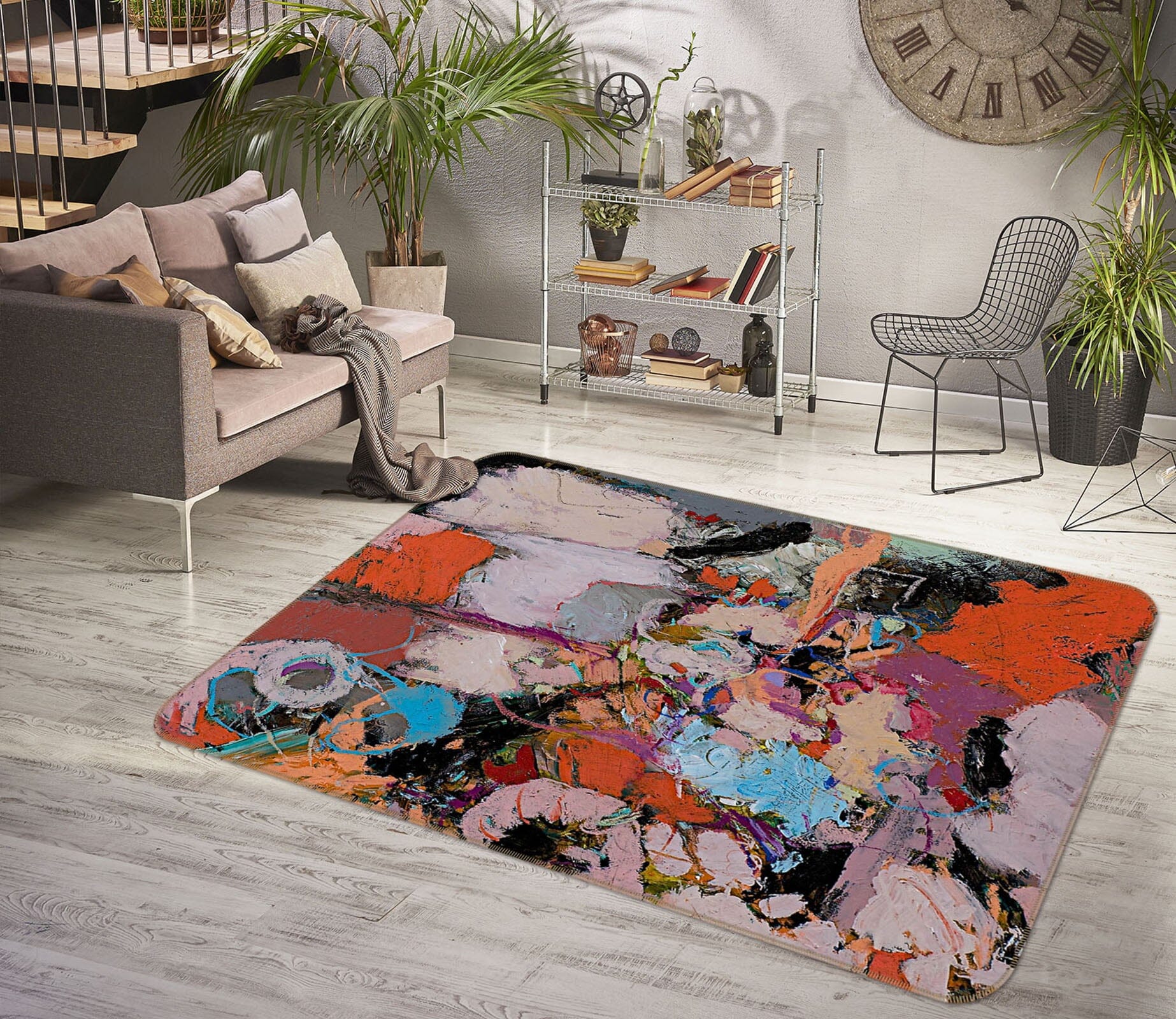3D Color Graffiti 1007 Allan P. Friedlander Rug Non Slip Rug Mat Mat AJ Creativity Home 