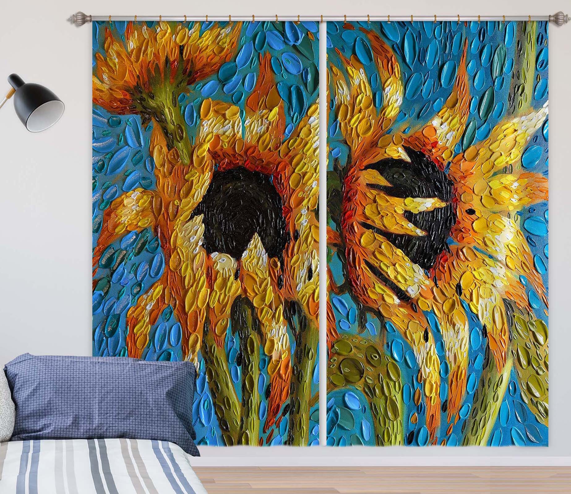 3D The Turquoise Drea 066 Dena Tollefson Curtain Curtains Drapes Curtains AJ Creativity Home 