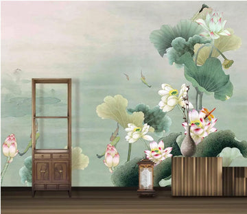 3D Lotus Pond 2007 Wall Murals Wallpaper AJ Wallpaper 2 
