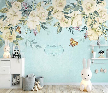 3D Flower Butterfly 2198 Wall Murals Wallpaper AJ Wallpaper 2 