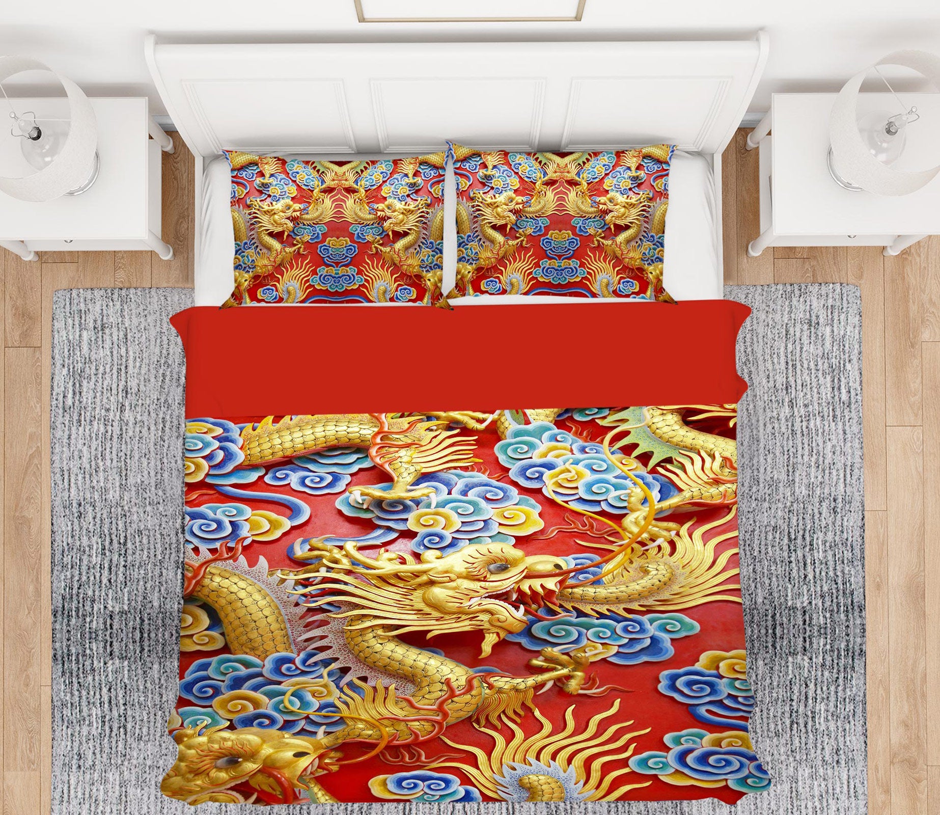 3D Dragon 13045 Bed Pillowcases Quilt