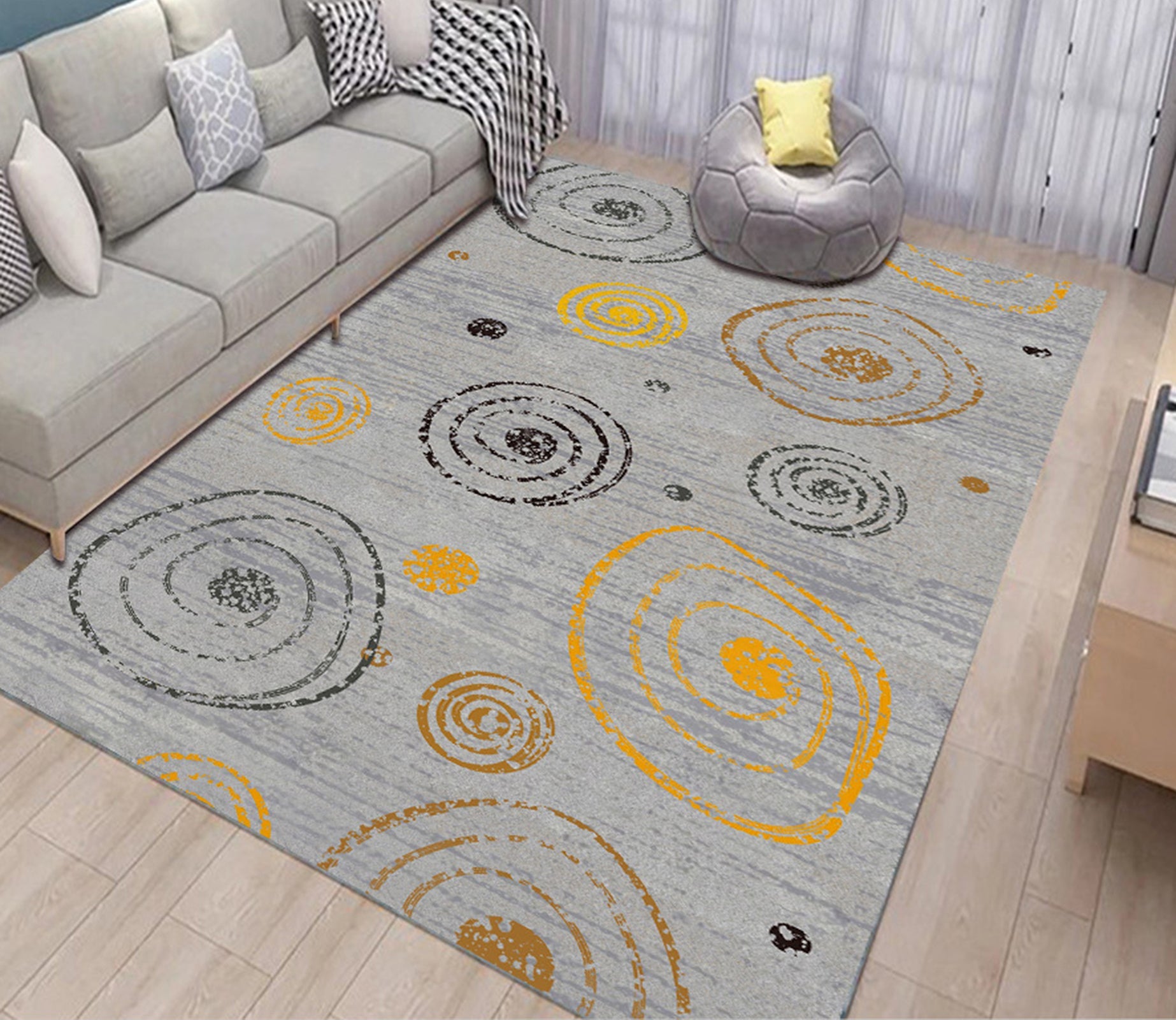 3D Colorful Circle WG440 Non Slip Rug Mat Mat AJ Creativity Home 