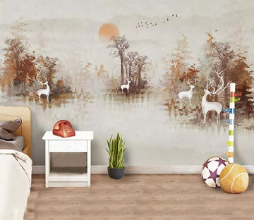 3D Yellow Forest 1663 Wall Murals Wallpaper AJ Wallpaper 2 