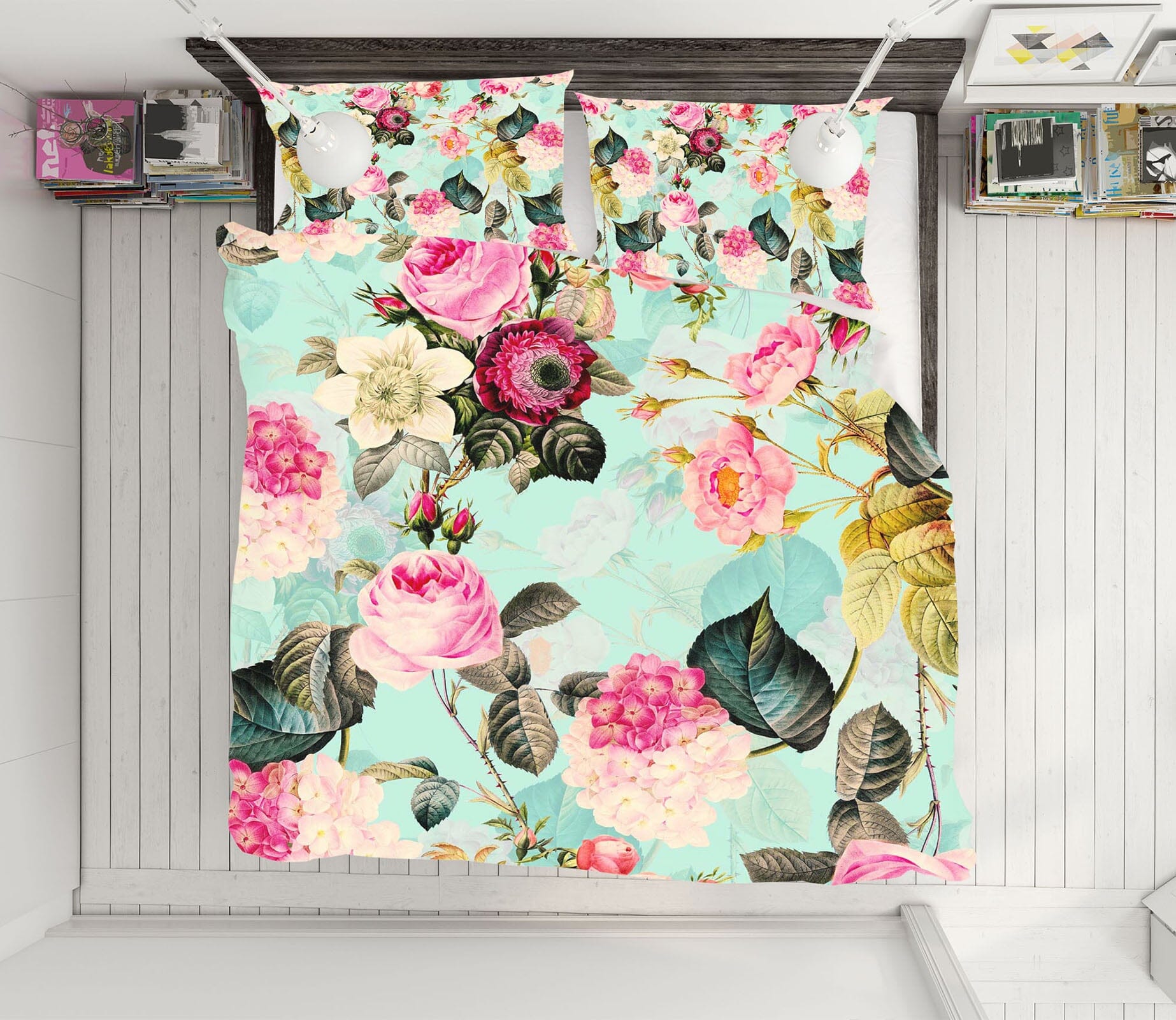 3D Rose Peony 133 Uta Naumann Bedding Bed Pillowcases Quilt Quiet Covers AJ Creativity Home 