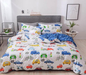 3D Car Bicycle 5004 Bed Pillowcases Quilt