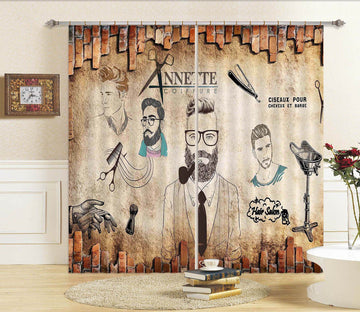 3D Barbershop 860 Curtains Drapes Wallpaper AJ Wallpaper 
