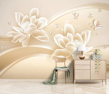 3D Lotus Bloom 2194 Wall Murals Wallpaper AJ Wallpaper 2 
