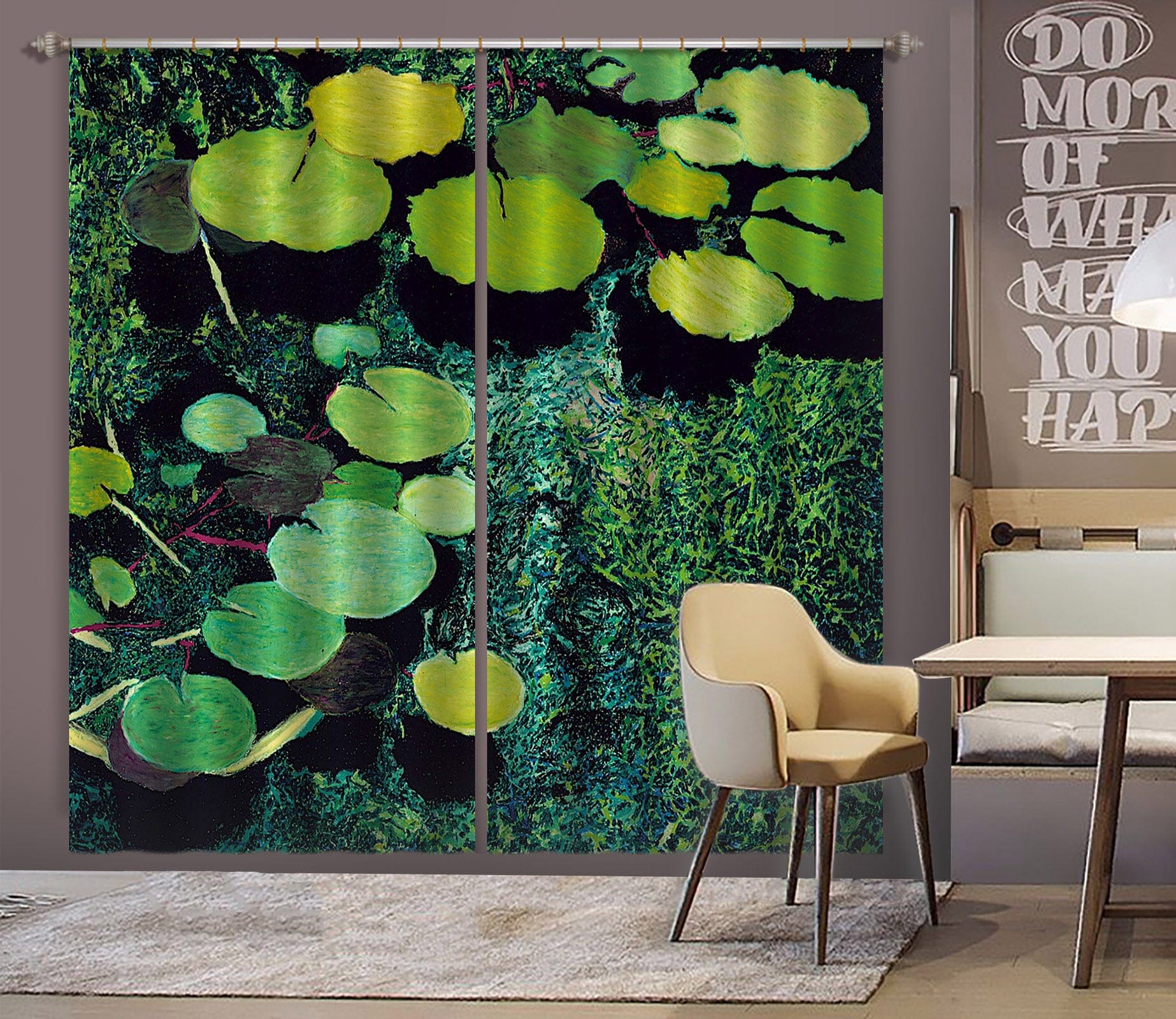 3D Lotus Leaf 285 Allan P. Friedlander Curtain Curtains Drapes Curtains AJ Creativity Home 