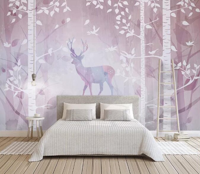 3D Forest Deer 2126 Wall Murals Wallpaper AJ Wallpaper 2 