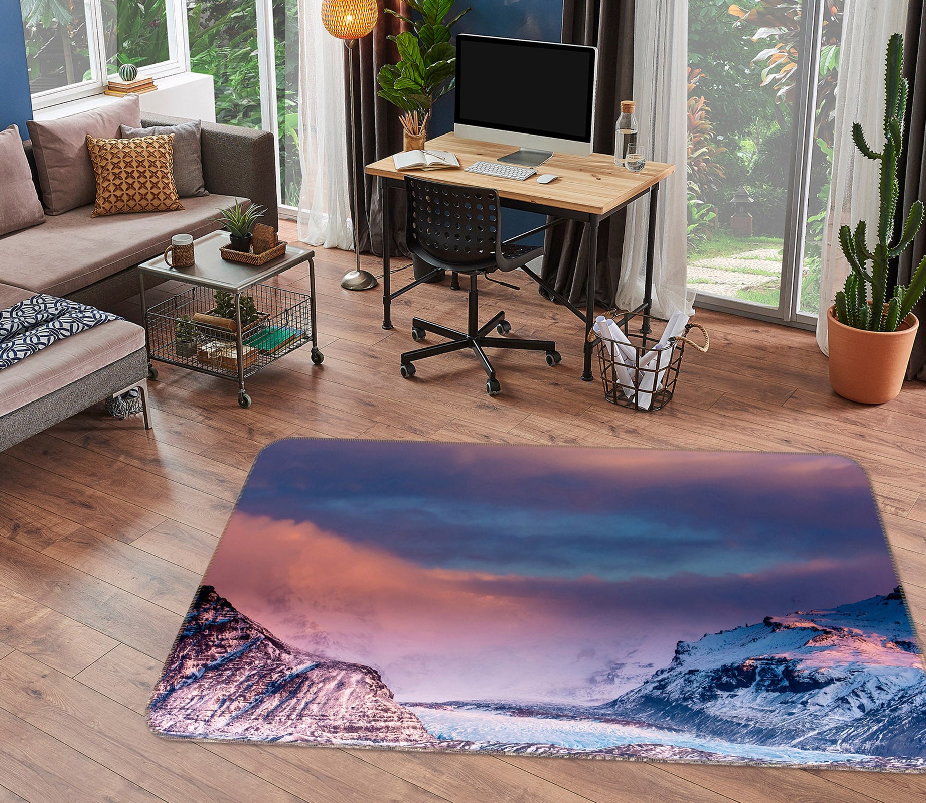 3D Snow Mountain 34219 Non Slip Rug Mat