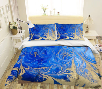 3D Gold Powder Coloring 022 Bed Pillowcases Quilt Wallpaper AJ Wallpaper 