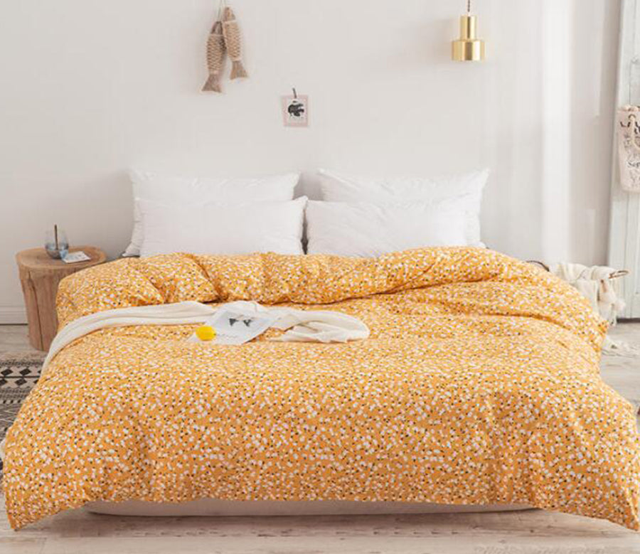3D Yellow Floral 4062 Bed Pillowcases Quilt