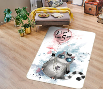 3D Cat Balloon 37128 Non Slip Rug Mat