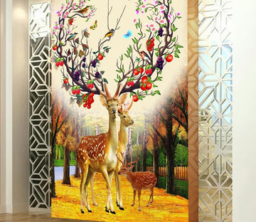 3D Antlers 505 Wall Murals Wallpaper AJ Wallpaper 2 