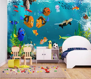 3D Clown Fish 2568 Wall Murals