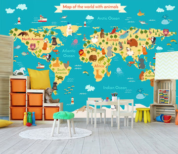 3D Fine Painting 2110 World Map Wall Murals Wallpaper AJ Wallpaper 2 