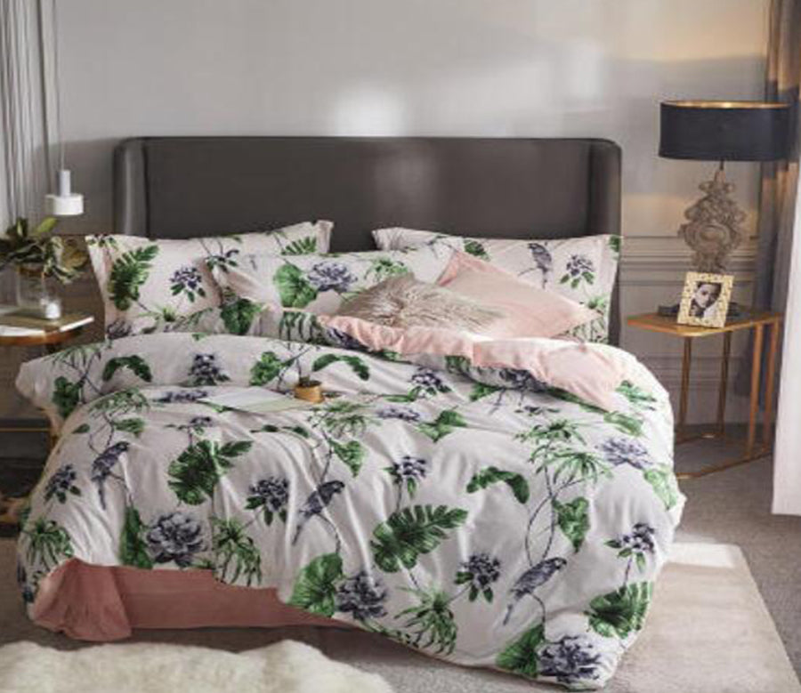 3D Purple Flower Leaves 20009 Bed Pillowcases Quilt