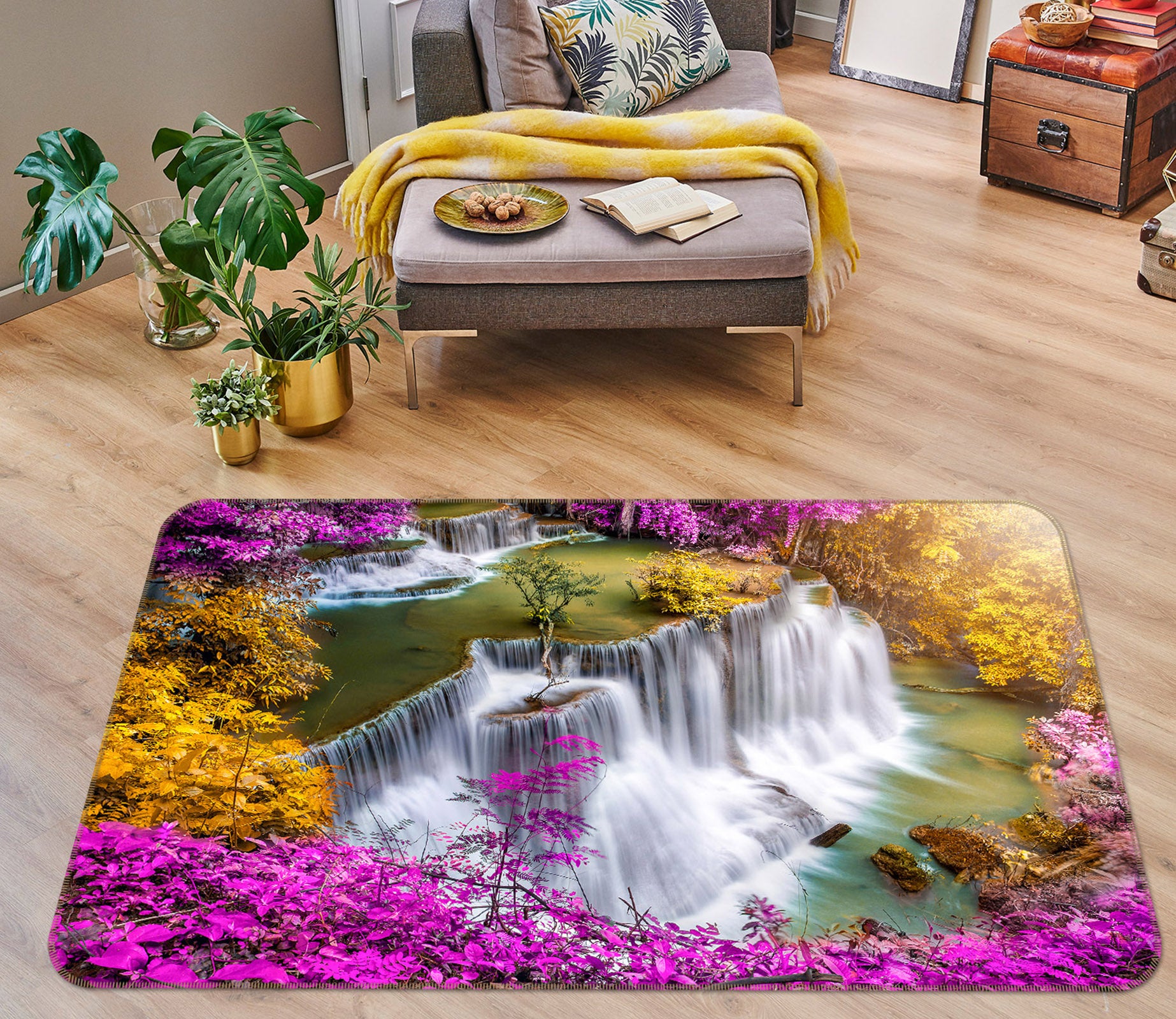 3D Waterfall 29137 Non Slip Rug Mat