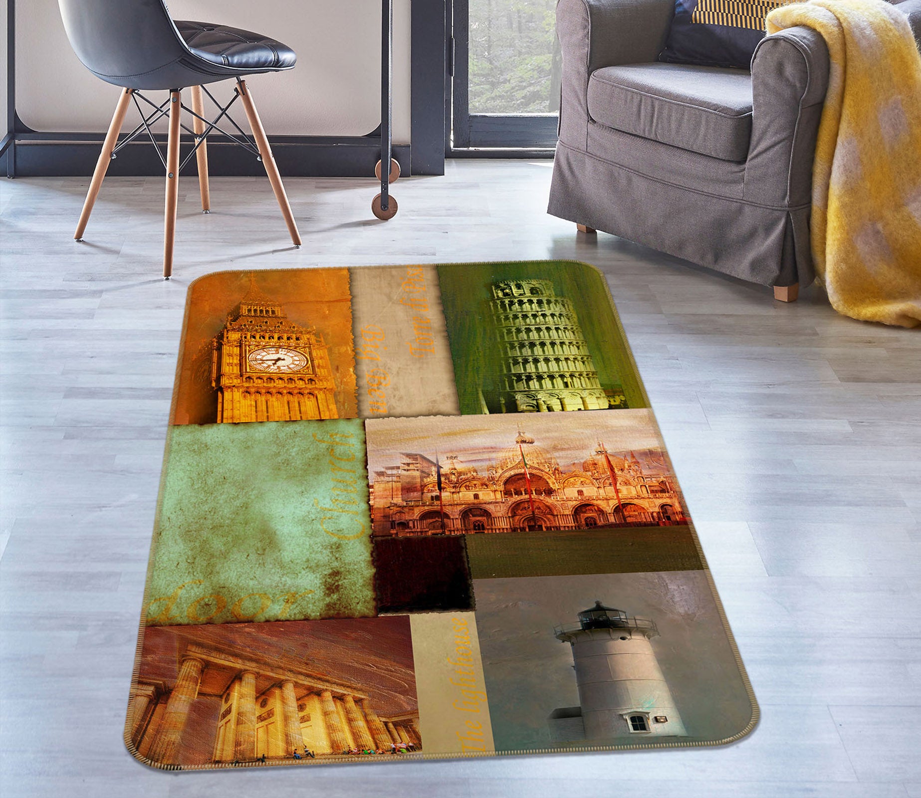 3D Building 32132 Non Slip Rug Mat